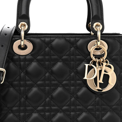 Christian Dior Lambskin Cannage Medium Lady Dior Black 7 of 9