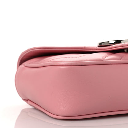 Gucci Calfskin Matelasse Super Mini GG Marmont Shoulder Bag Wild Rose 7 of 8