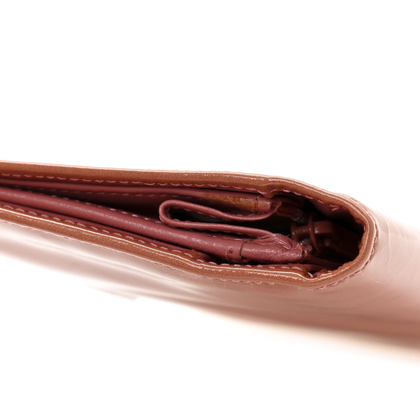 Patent CC Yen Wallet Pink