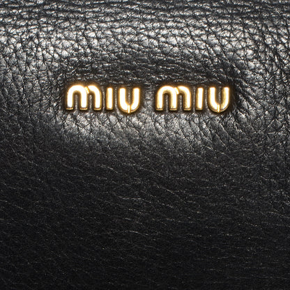 Miu Miu Cervo Pattina Sling Satchel Nero Black 5 of 9