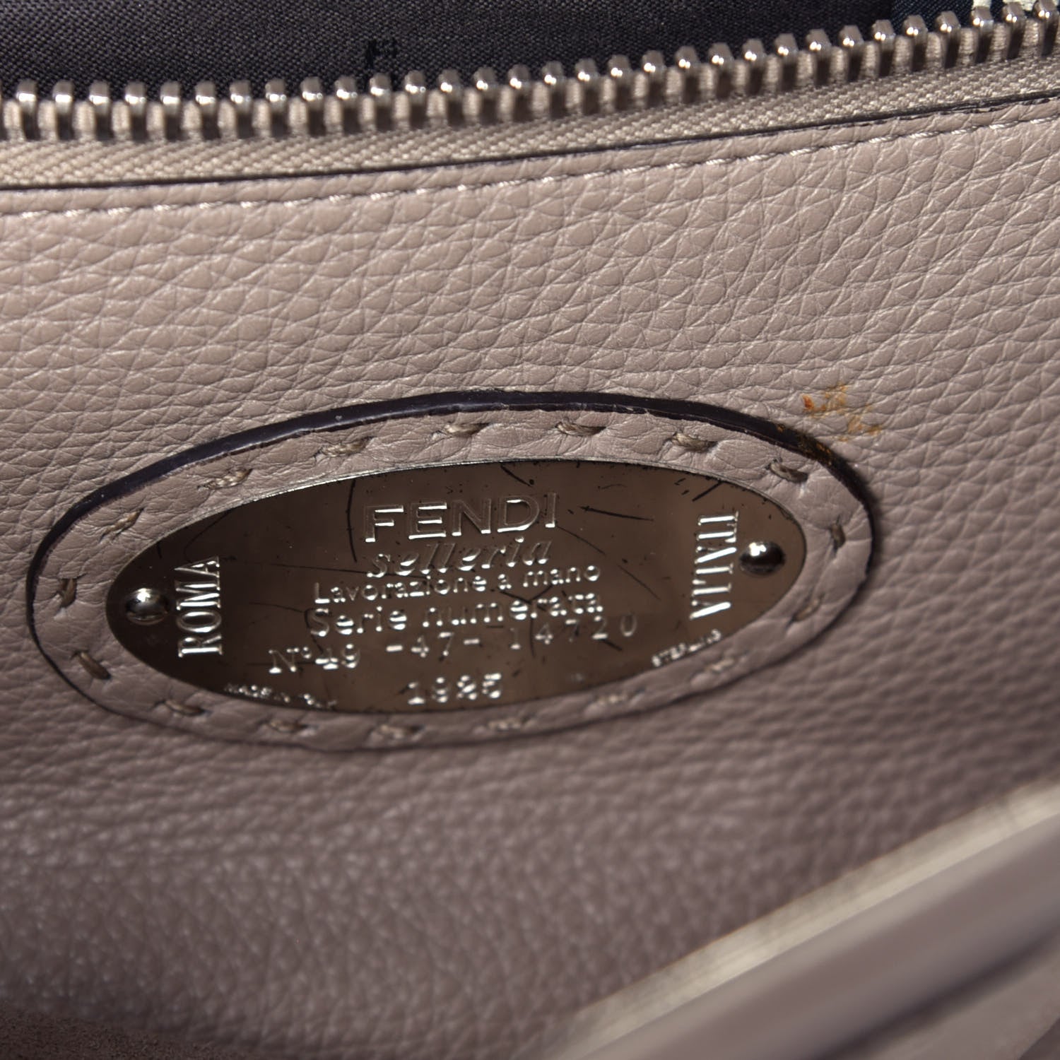 Fendi Cuoio Romano Selleria Medium Peekaboo Iconic Satchel Corda 9 of 9