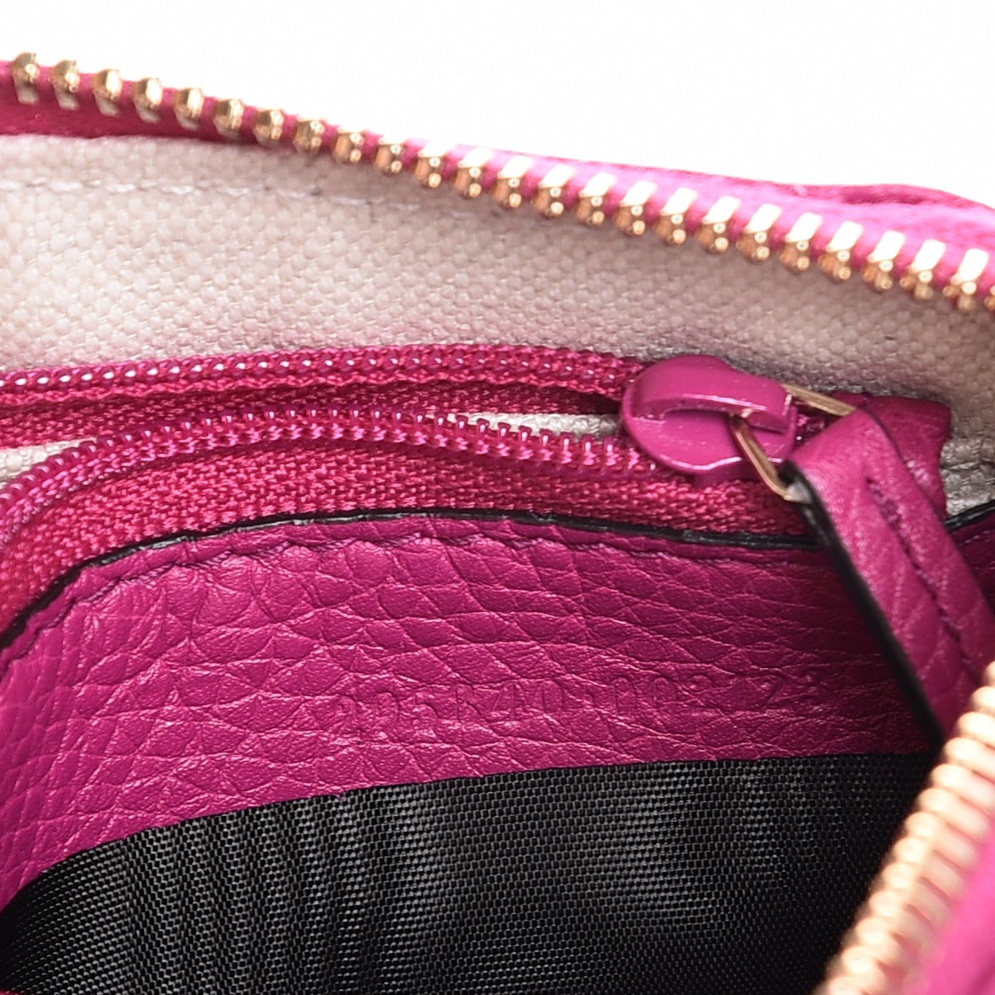 Pebbled Calfskin Soho Wristlet Bright Bougainvillea