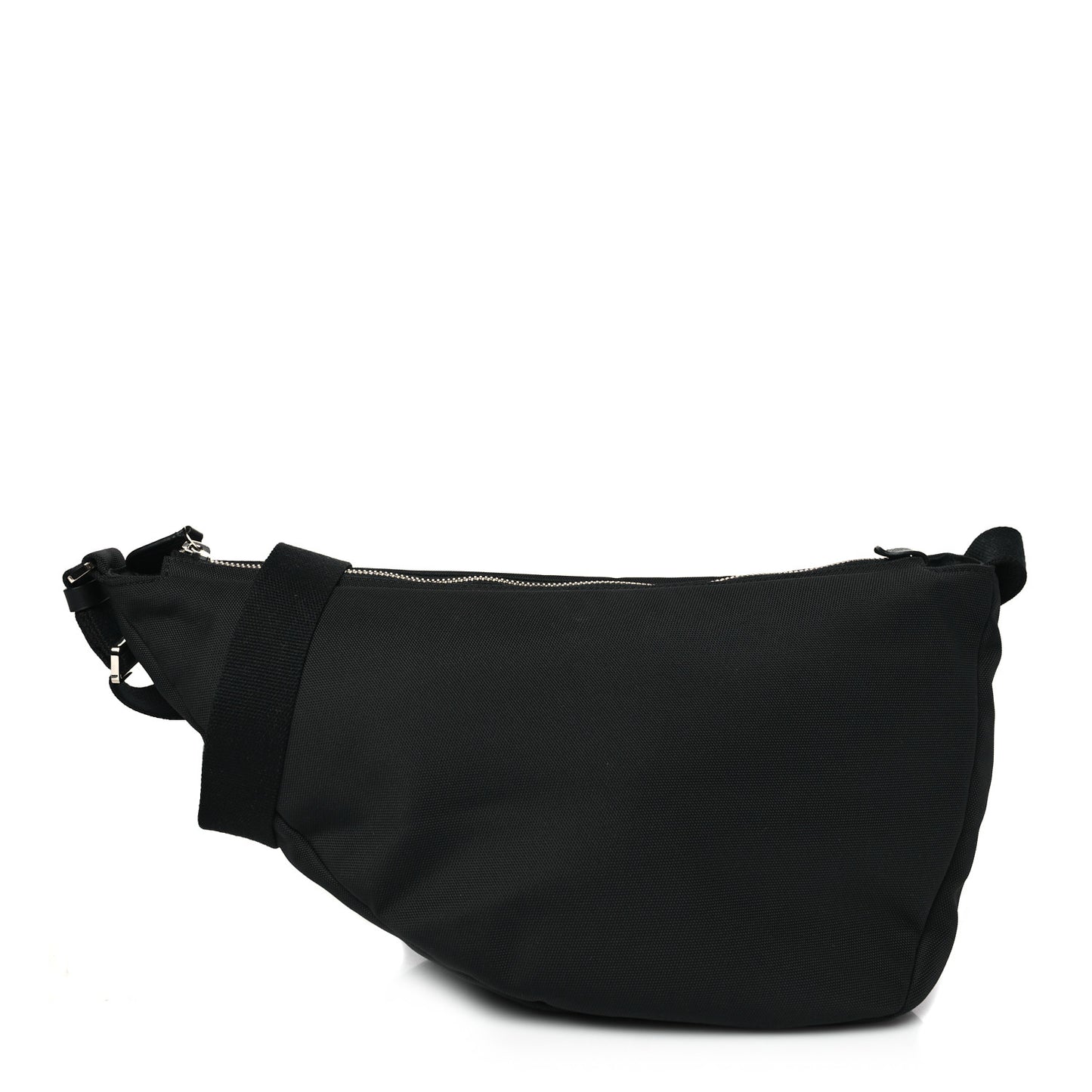 Nylon Slouchy Banana Two Bag Black