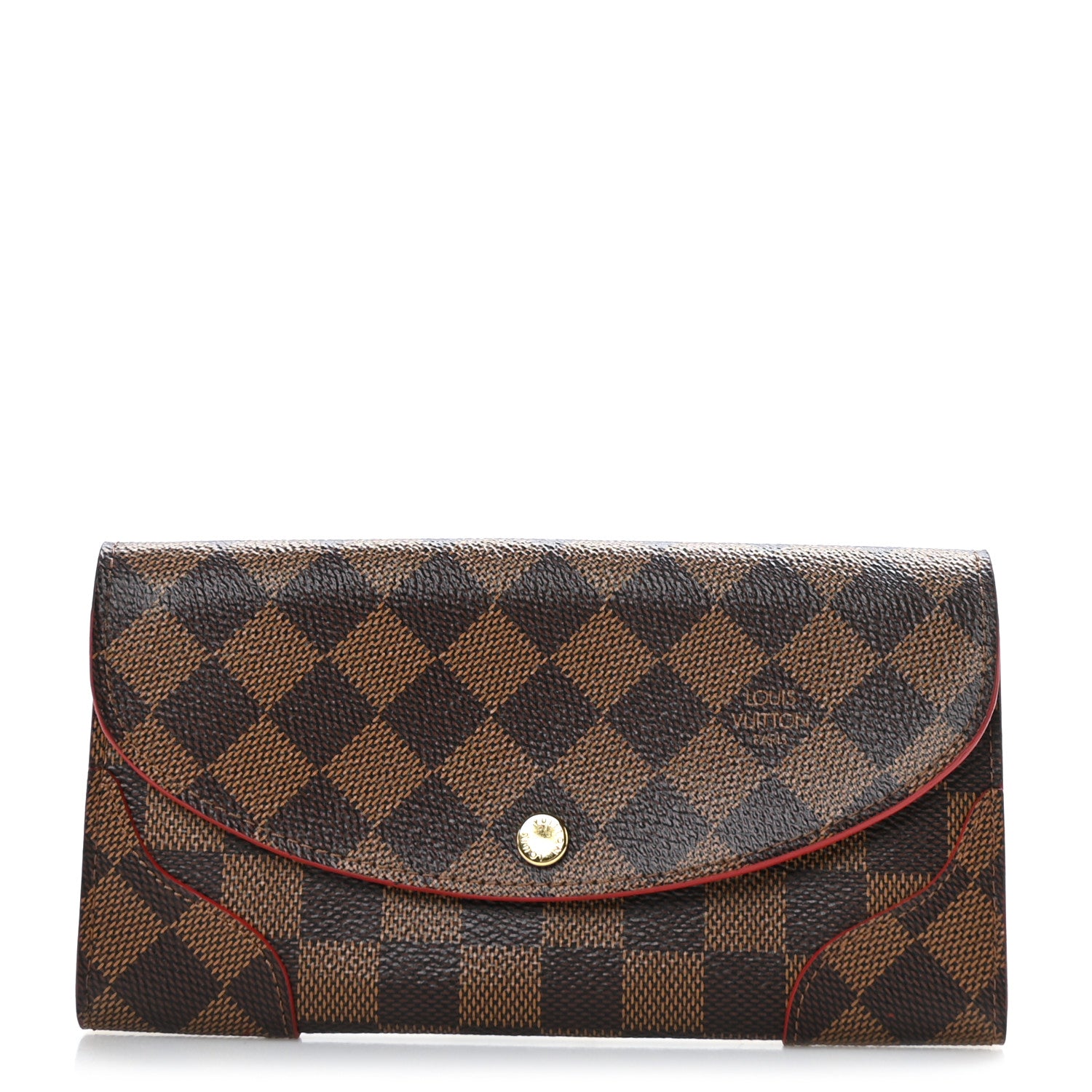 Louis Vuitton Damier Ebene Caissa Wallet Cherry 1 of 8