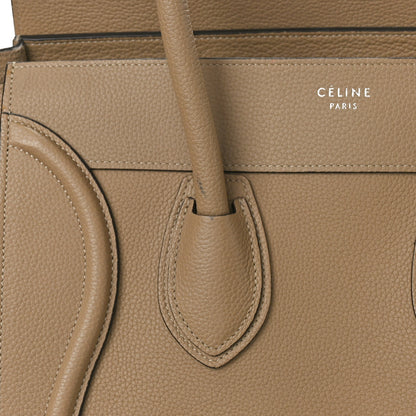 Celine Drummed Calfskin Mini Luggage Dune 10 of 14