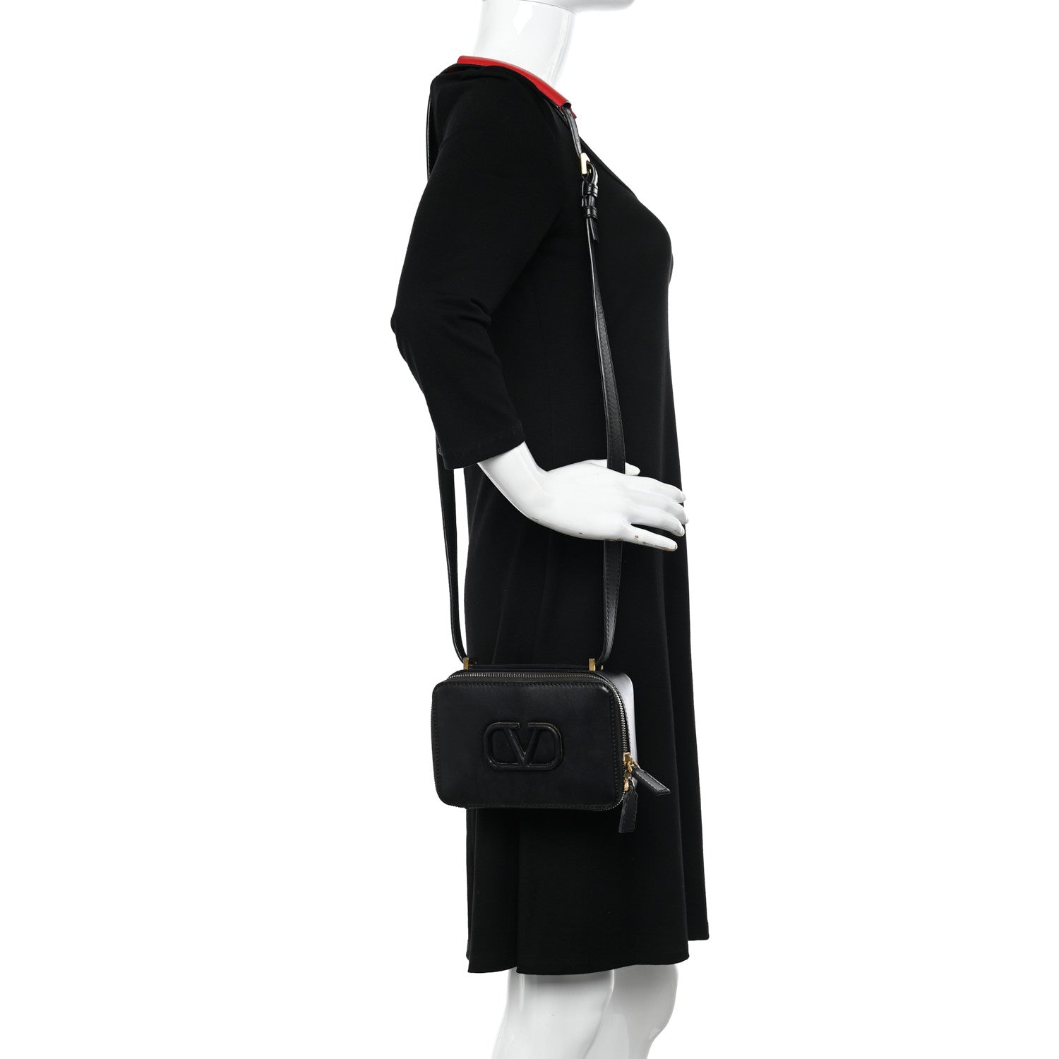 Valentino Garavani Smooth Calfskin VSling Crossbody Bag Black 2 of 12