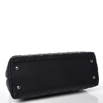 Chanel Caviar Quilted Small Coco Handle Flap Black 5 of 15