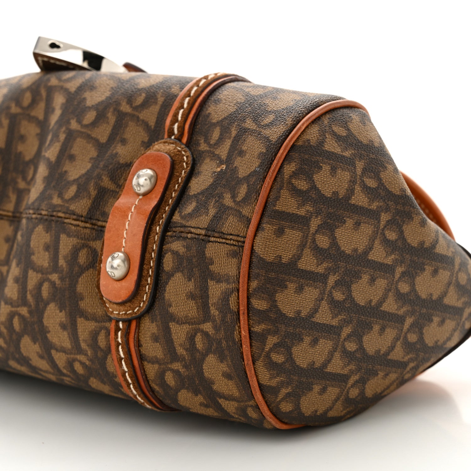 Christian Dior Monogram Romantique Trotter Flap Bag Brown 10 of 16