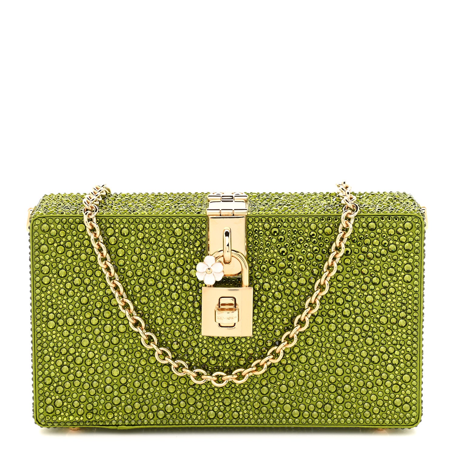 Dolce & Gabbana Satin Crystal Embellished Box Clutch 1 of 9
