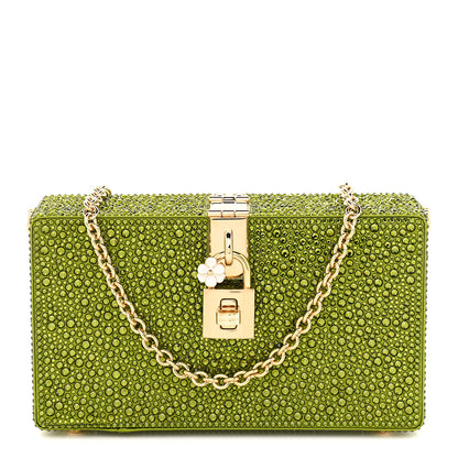 Dolce & Gabbana Satin Crystal Embellished Box Clutch 1 of 9