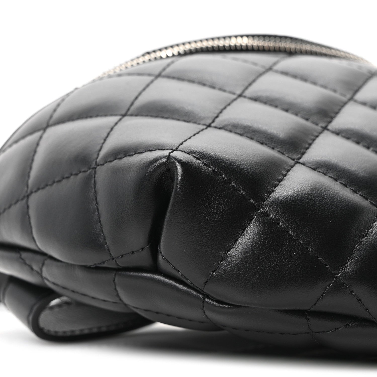 Chanel Calfskin Quilted Uniform Waist Belt Bag Black 8 of 10