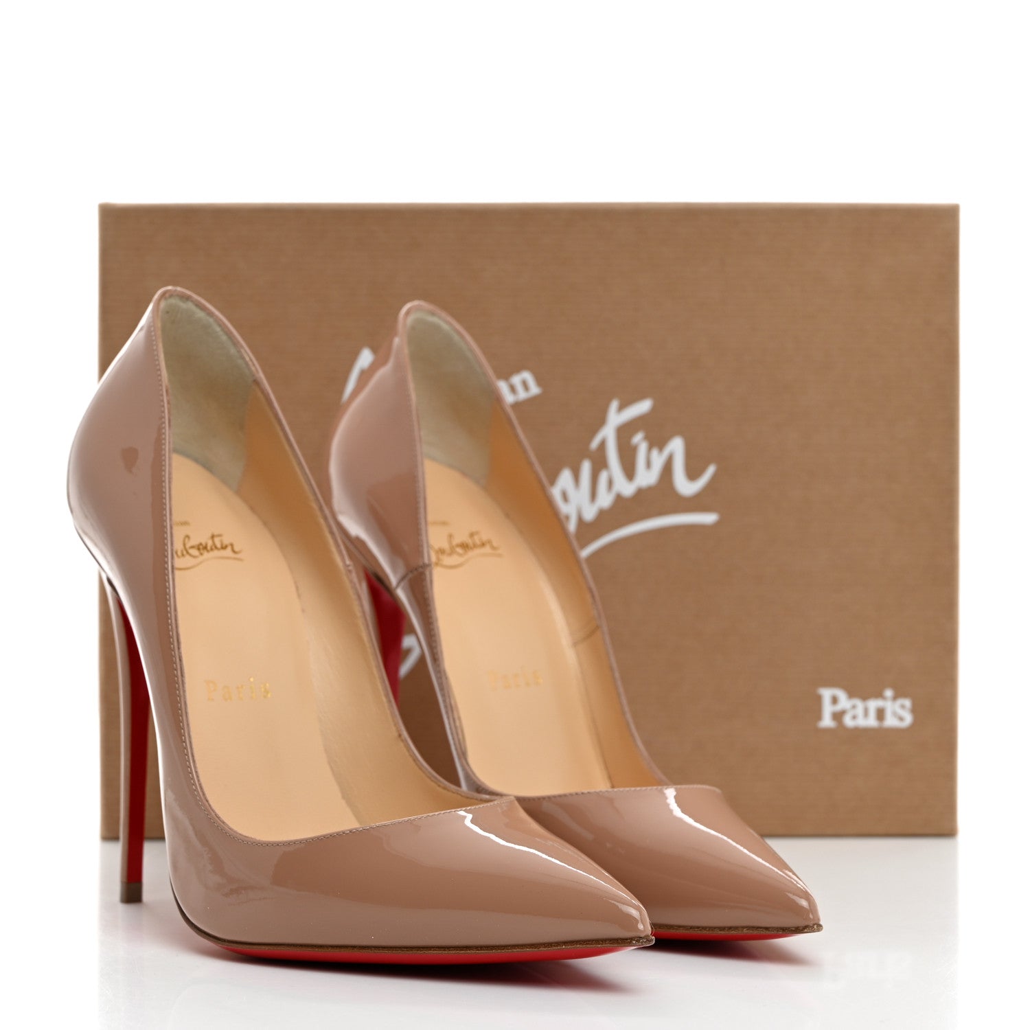 Christian Louboutin Patent So Kate 120 Pumps 37.5 Nude 9 of 9