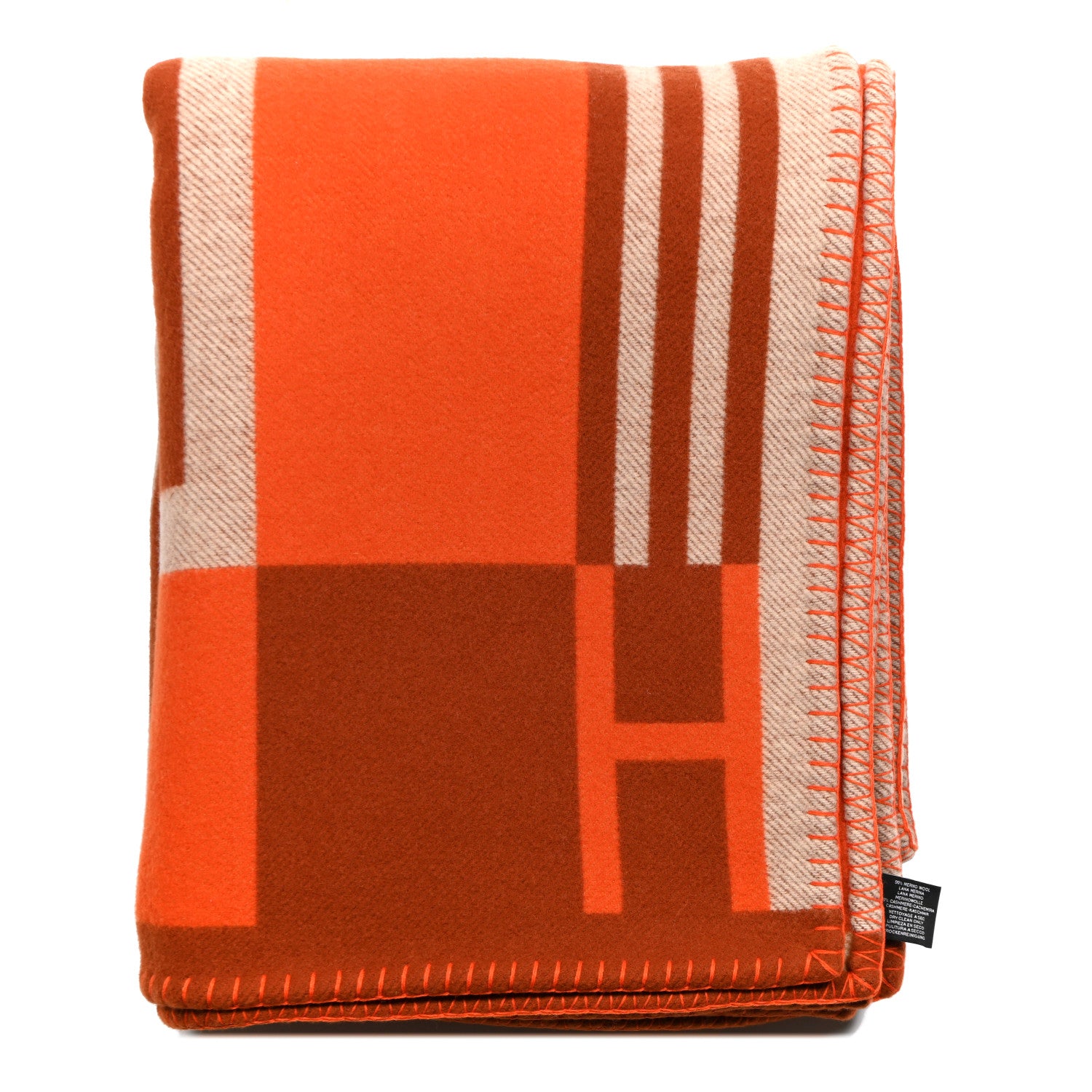 Hermes Wool Cashmere Ithaque Blanket Terrocotta 1 of 3