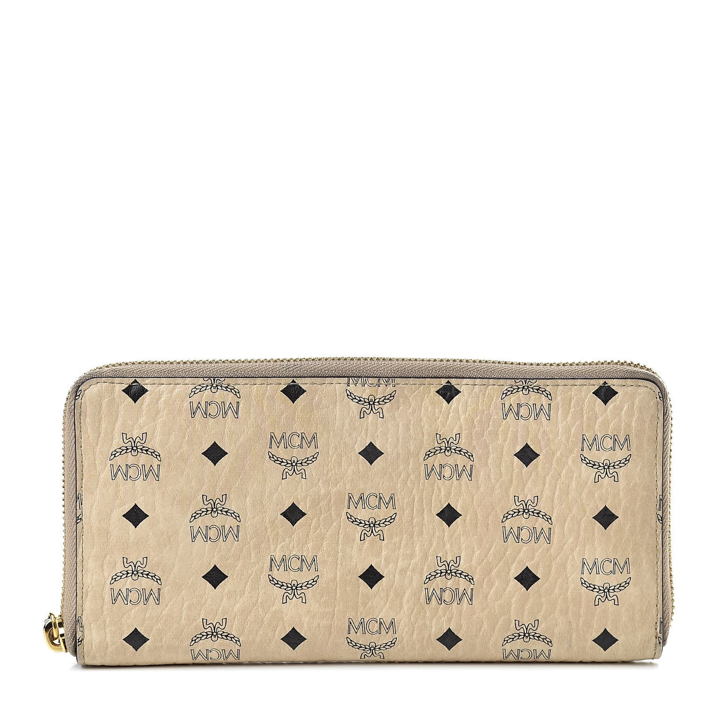 Visetos Large Zip Around Wallet Beige
