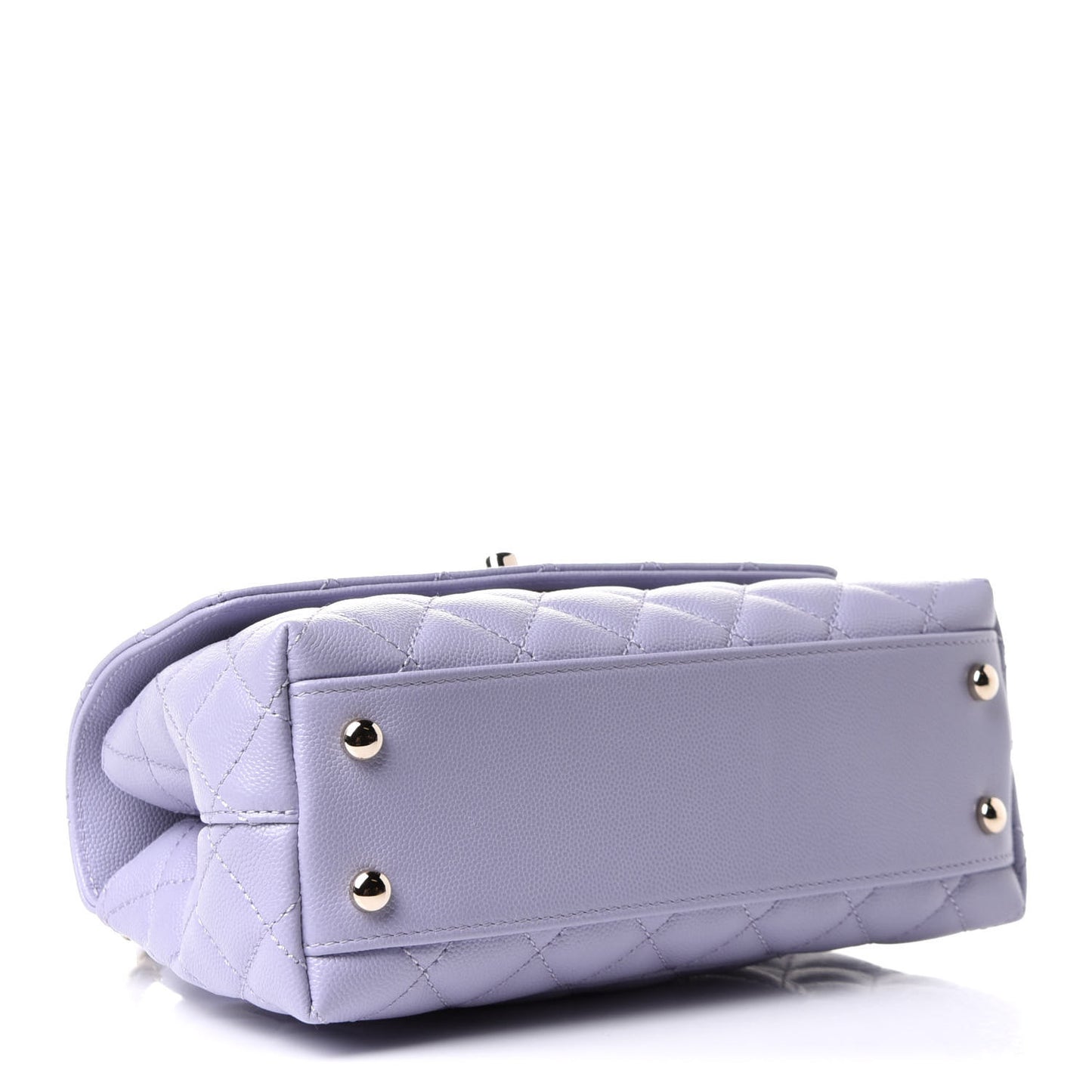 Caviar Quilted Mini Coco Handle Flap Light Purple