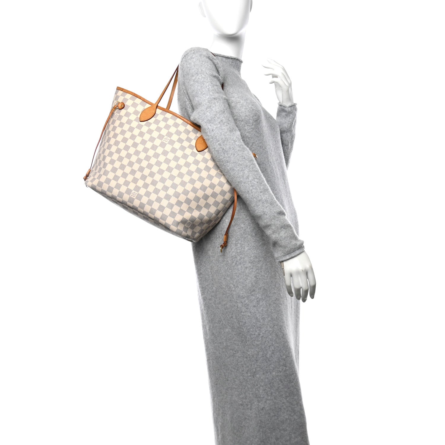 Louis Vuitton Damier Azur Neo Neverfull MM Rose Ballerine 2 of 10