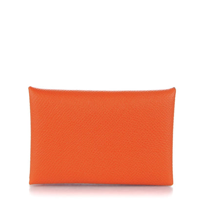 Hermes Epsom Calvi Card Case Orange 1 of 7