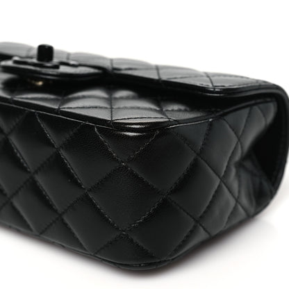 Chanel Lambskin Quilted Small Coco Pop Top Handle Flap So Black 10 of 11