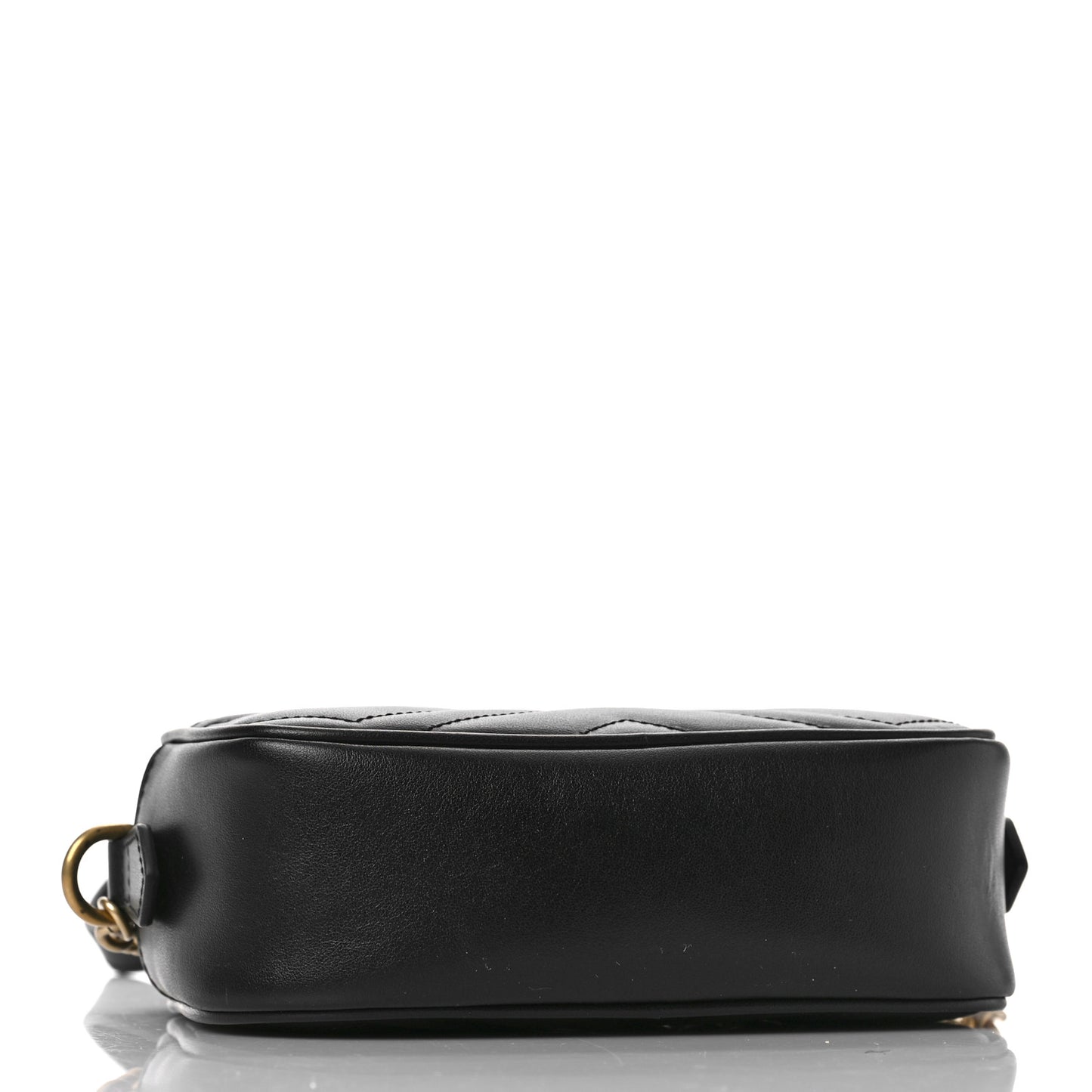 Calfskin Matelasse Mini GG Marmont Chain Shoulder Bag Black