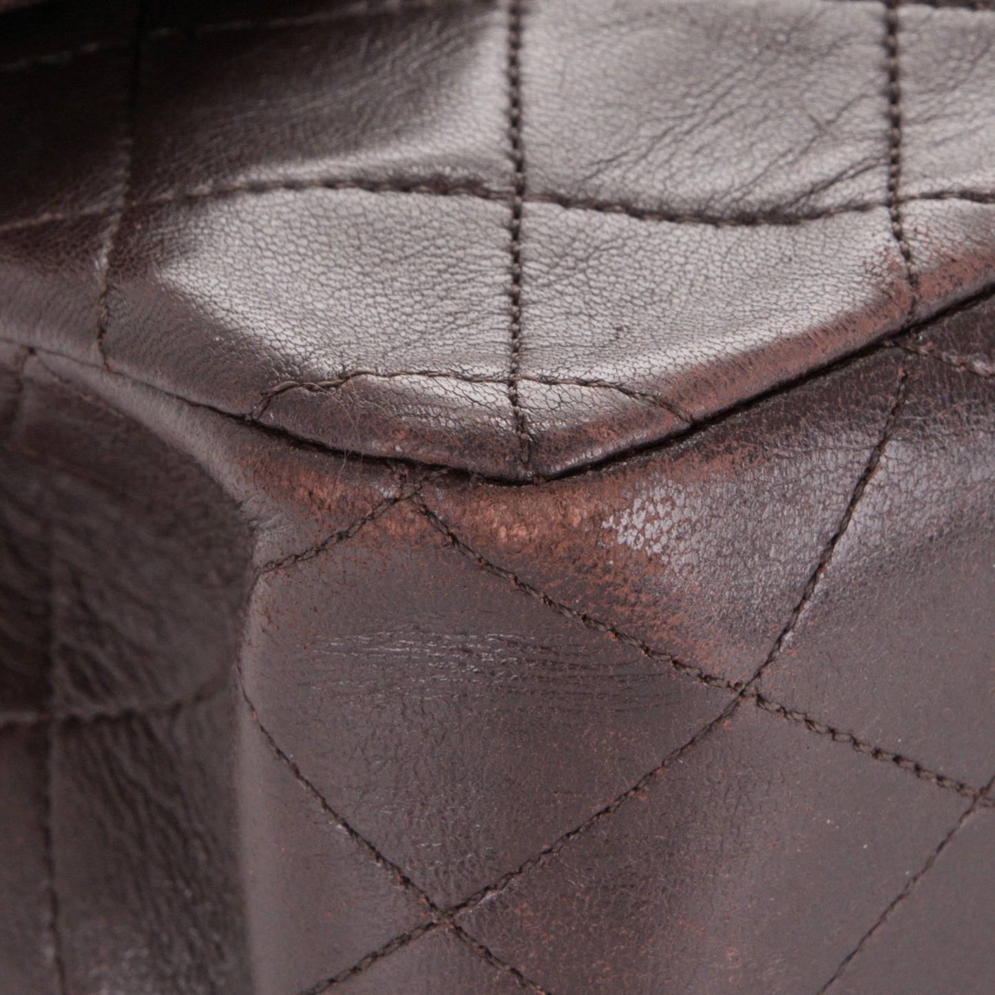 Lambskin Medium Double Flap Brown