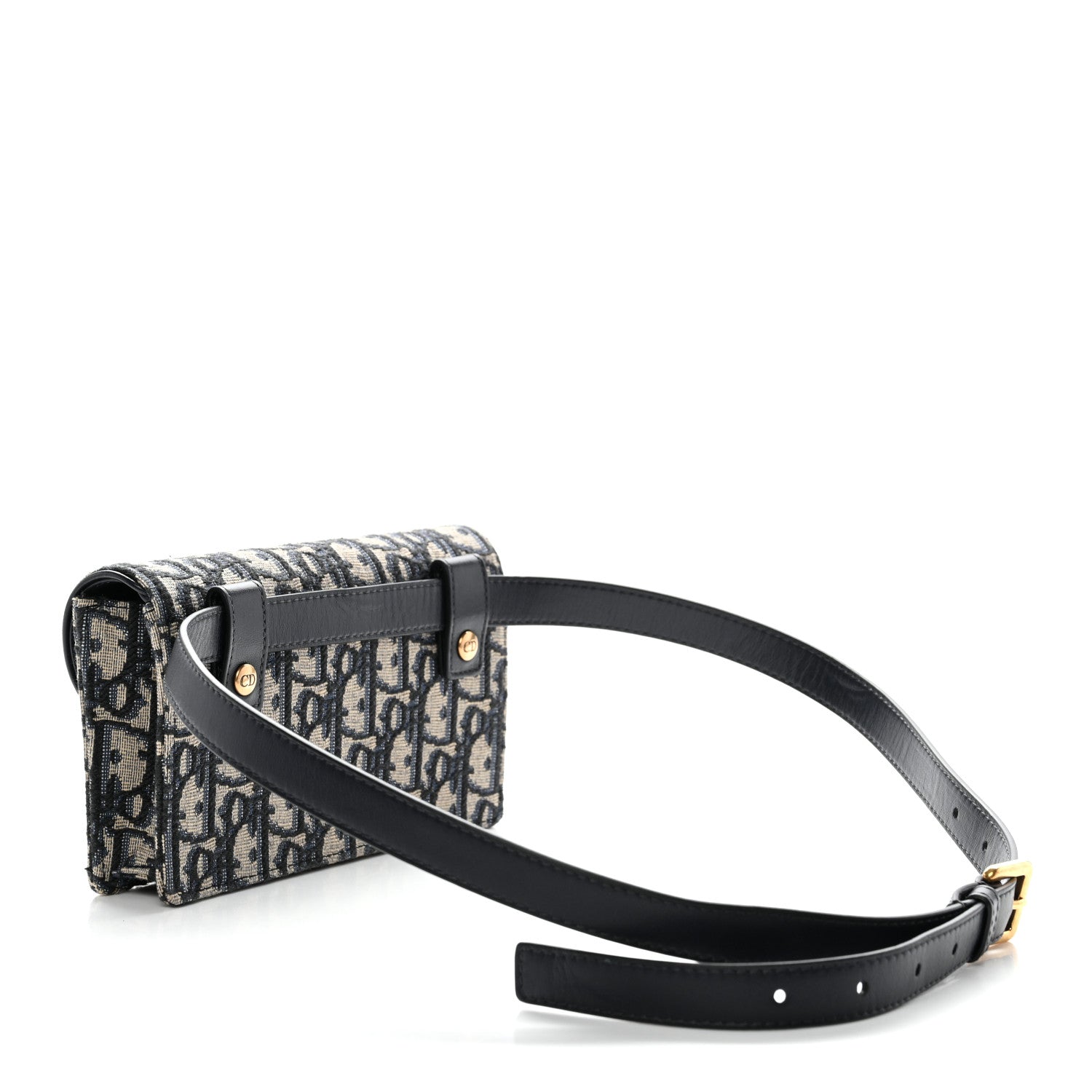 Christian Dior Oblique Saddle Belt Bag Blue 3 of 14