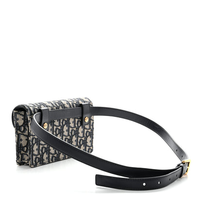 Christian Dior Oblique Saddle Belt Bag Blue 3 of 14