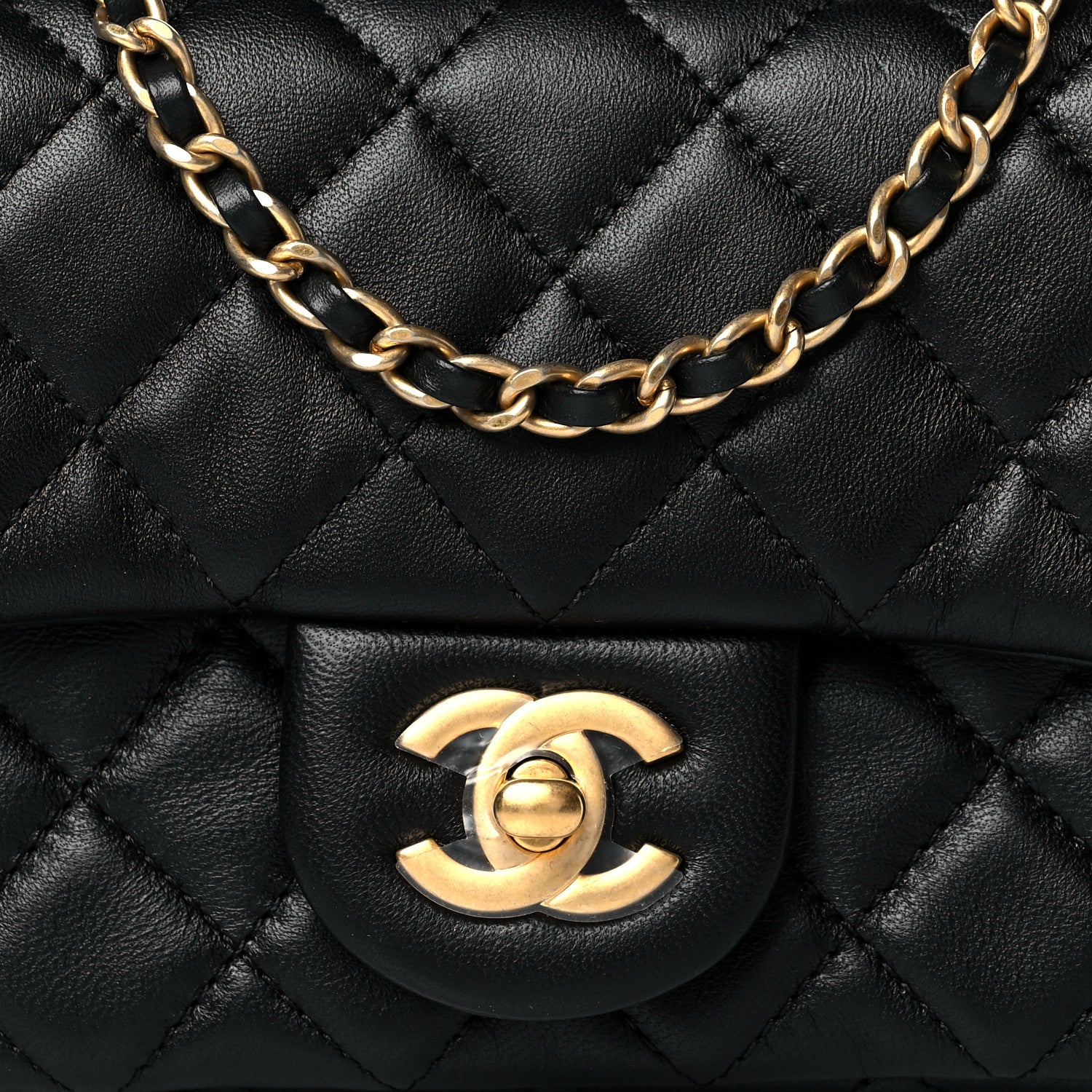 Chanel Lambskin Quilted Mini Rectangular Pearl Crush Flap Black 10 of 11