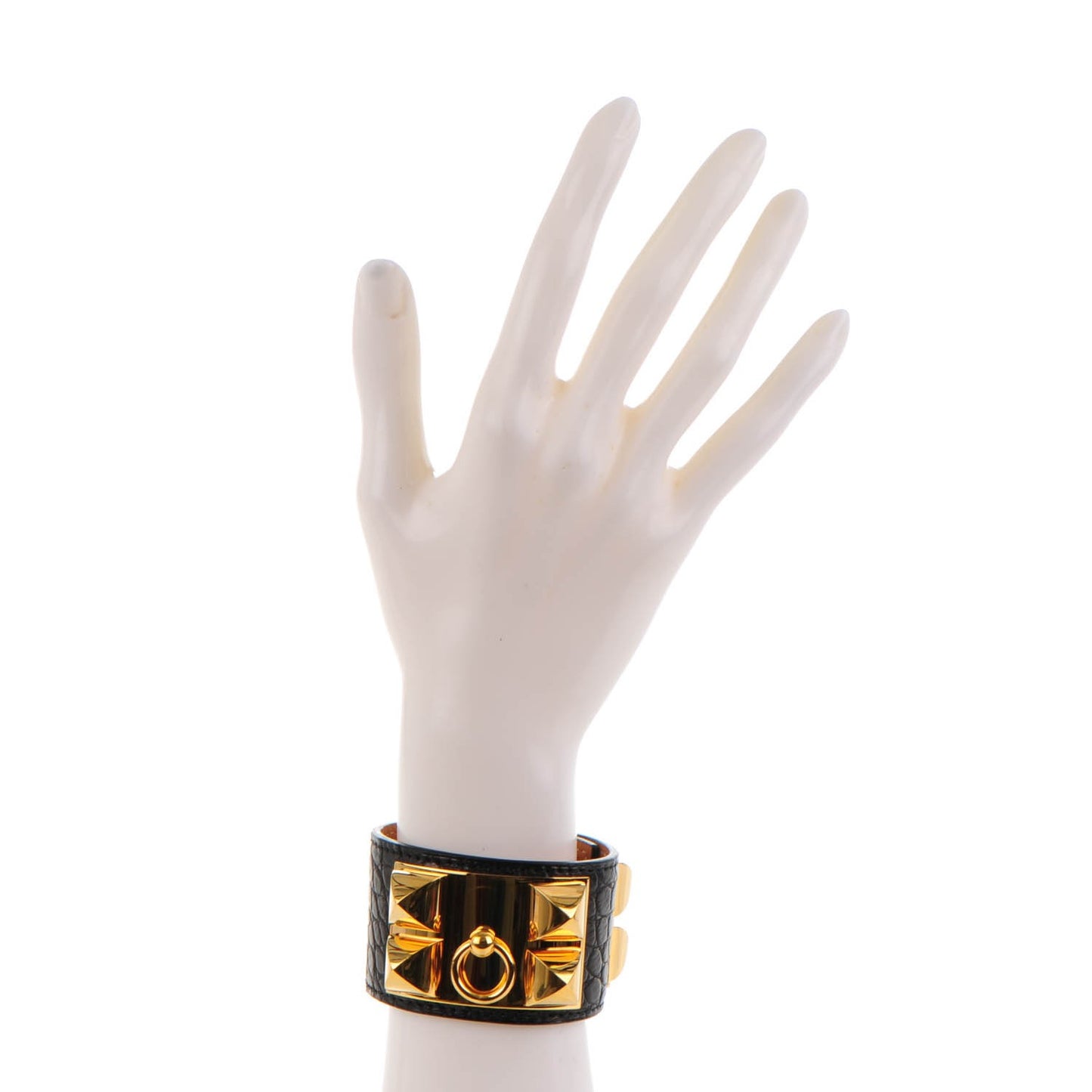 Matte Alligator Collier De Chien CDC Bracelet S Black