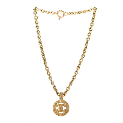 Chanel CC Pendant Chain Necklace Gold 3 of 5