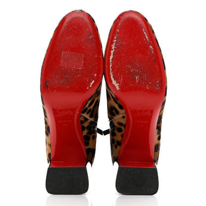 Christian Louboutin Pony Hair Leopard Castarika 85 Ankle Booties 40 Brown 5 of 17
