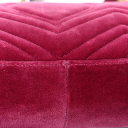 Gucci Velvet Matelasse Blind for Love Embroidered Medium GG Marmont Shoulder Bag Light Raspberry Rose Multicolor 15 of 16