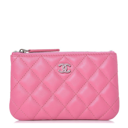 Chanel Lambskin Quilted Small Cosmetic Case Pink 1 of 8