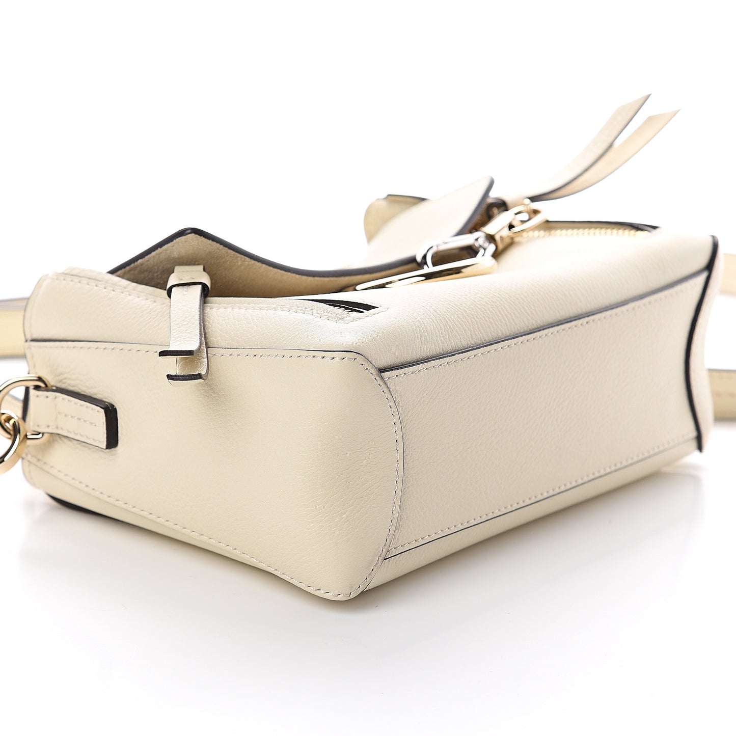 Calfskin Mini Faye Day Shoulder Bag Off White