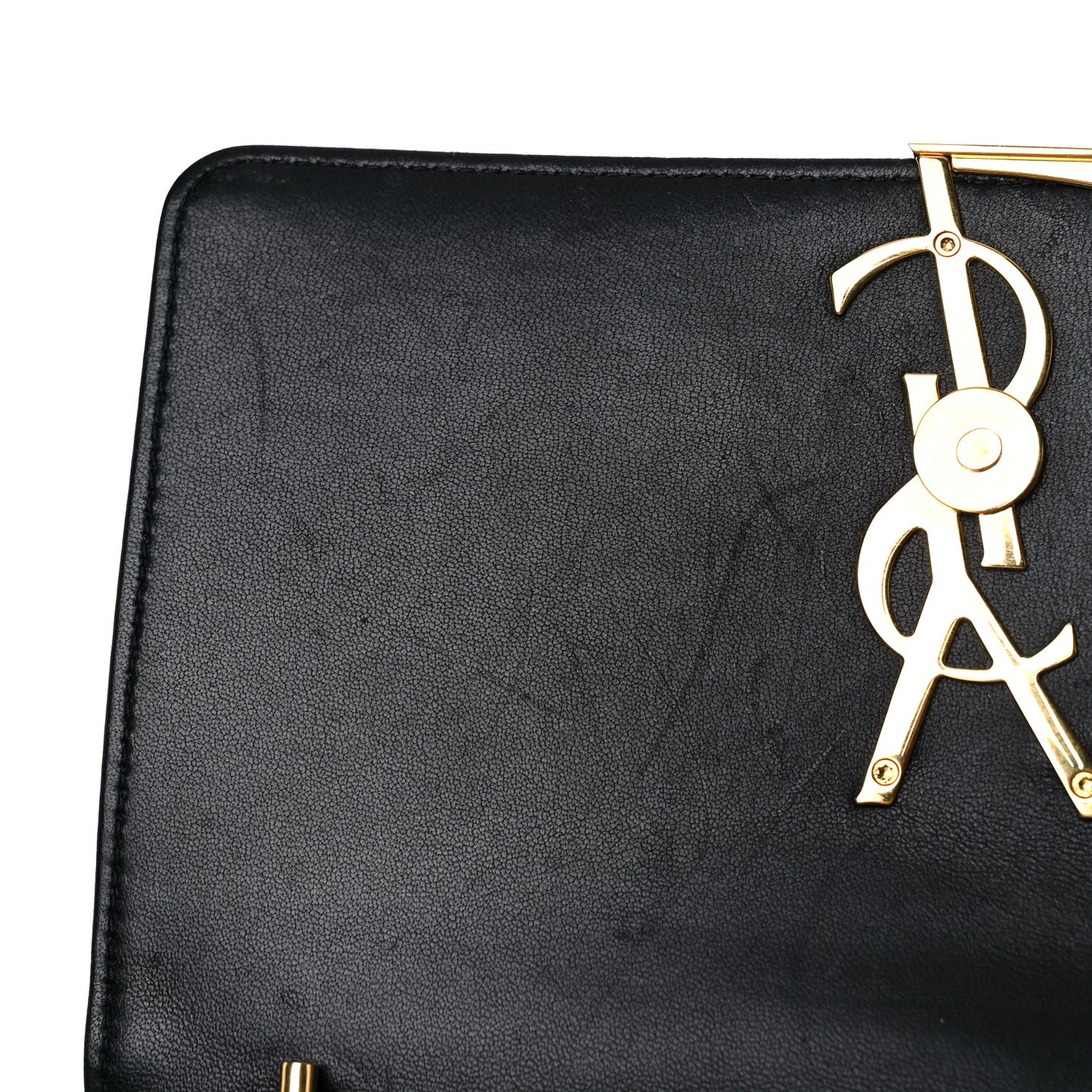 Lambskin Matelasse Monogram Vicky Chain Wallet Black