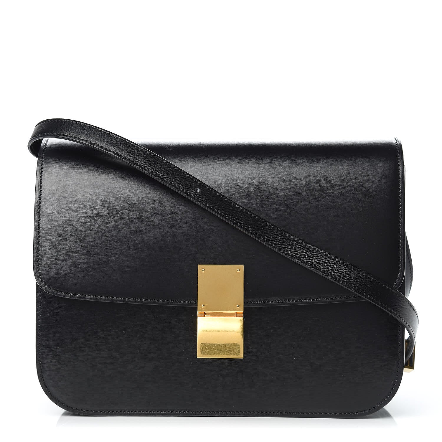 Celine Box Calfskin Medium Classic Box Flap Bag Black 1 of 13