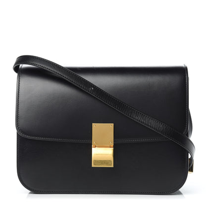 Celine Box Calfskin Medium Classic Box Flap Bag Black 1 of 13