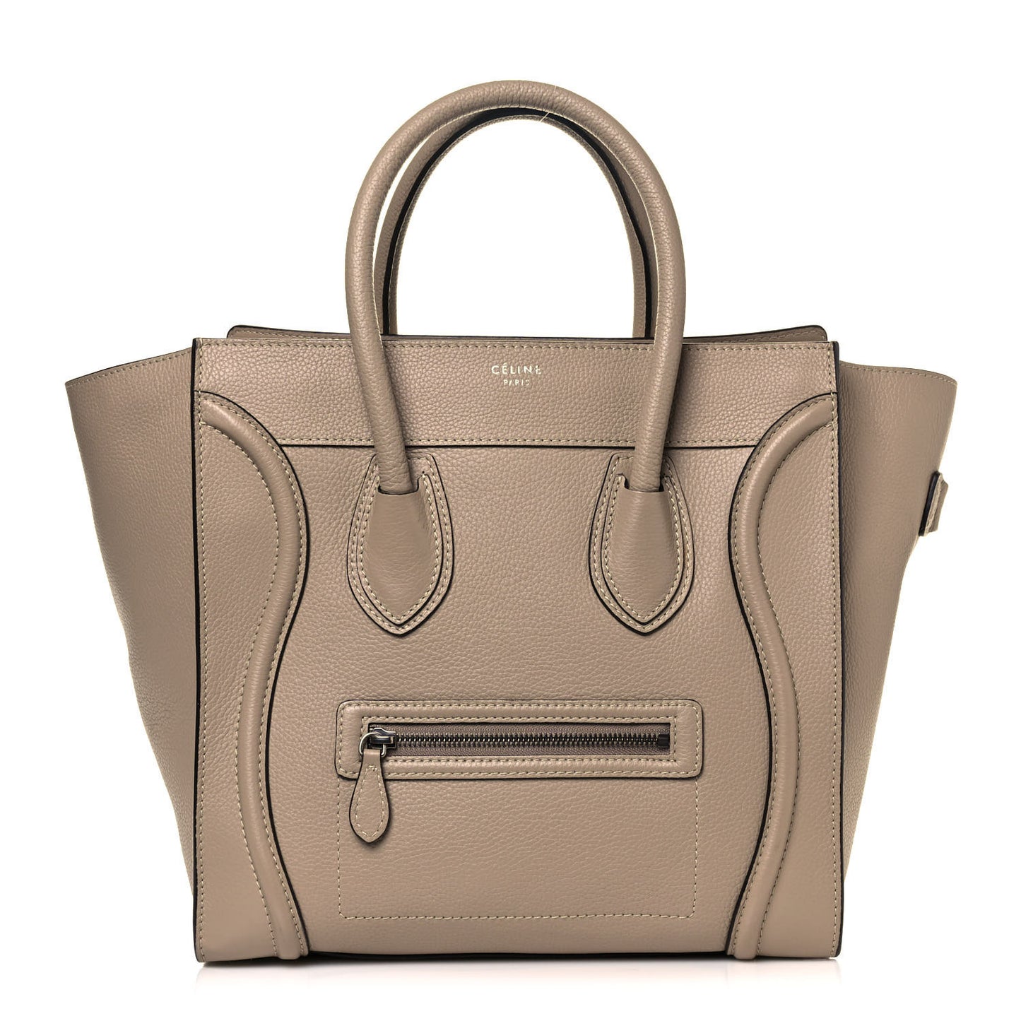 Drummed Calfskin Mini Luggage Dune