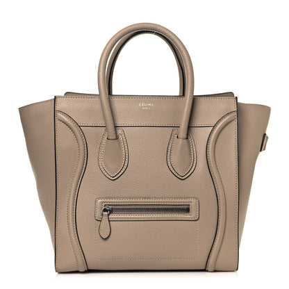 Celine Drummed Calfskin Mini Luggage Dune 1 of 14