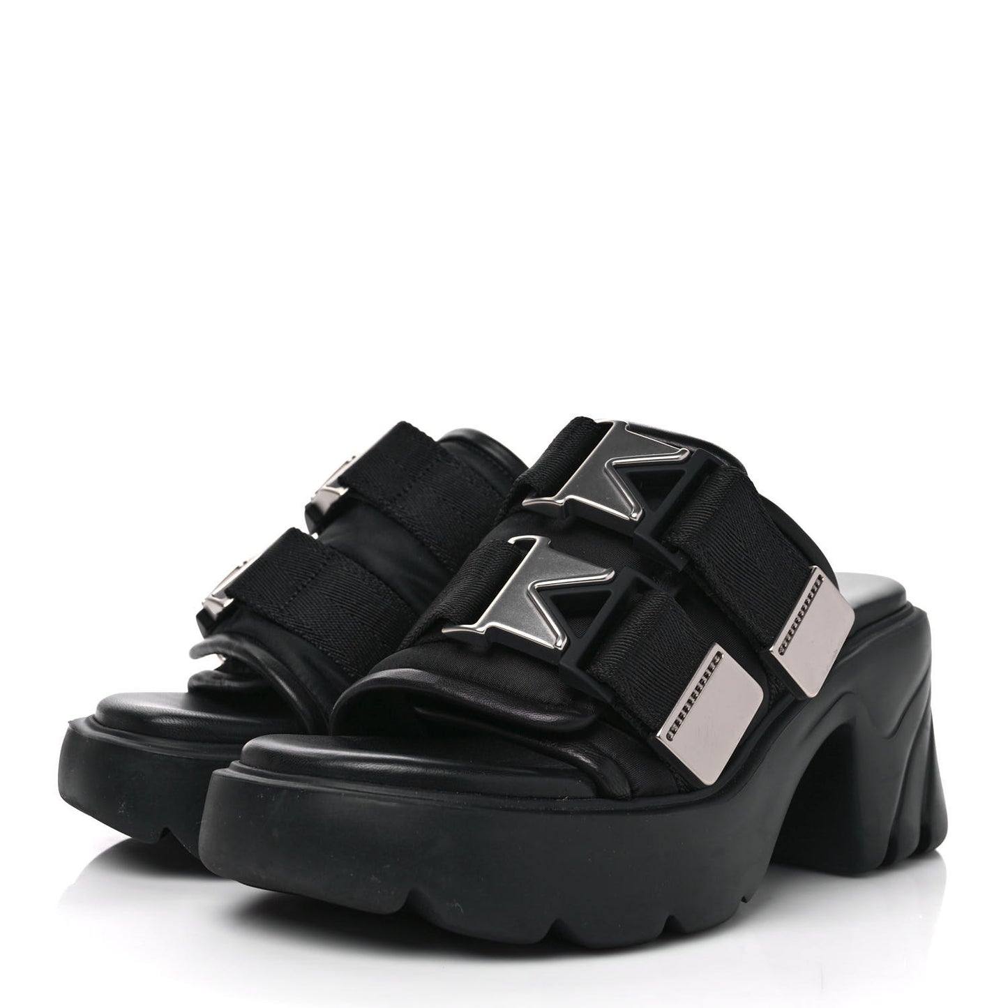 Nappa Flash 80mm Sandals 38 Black