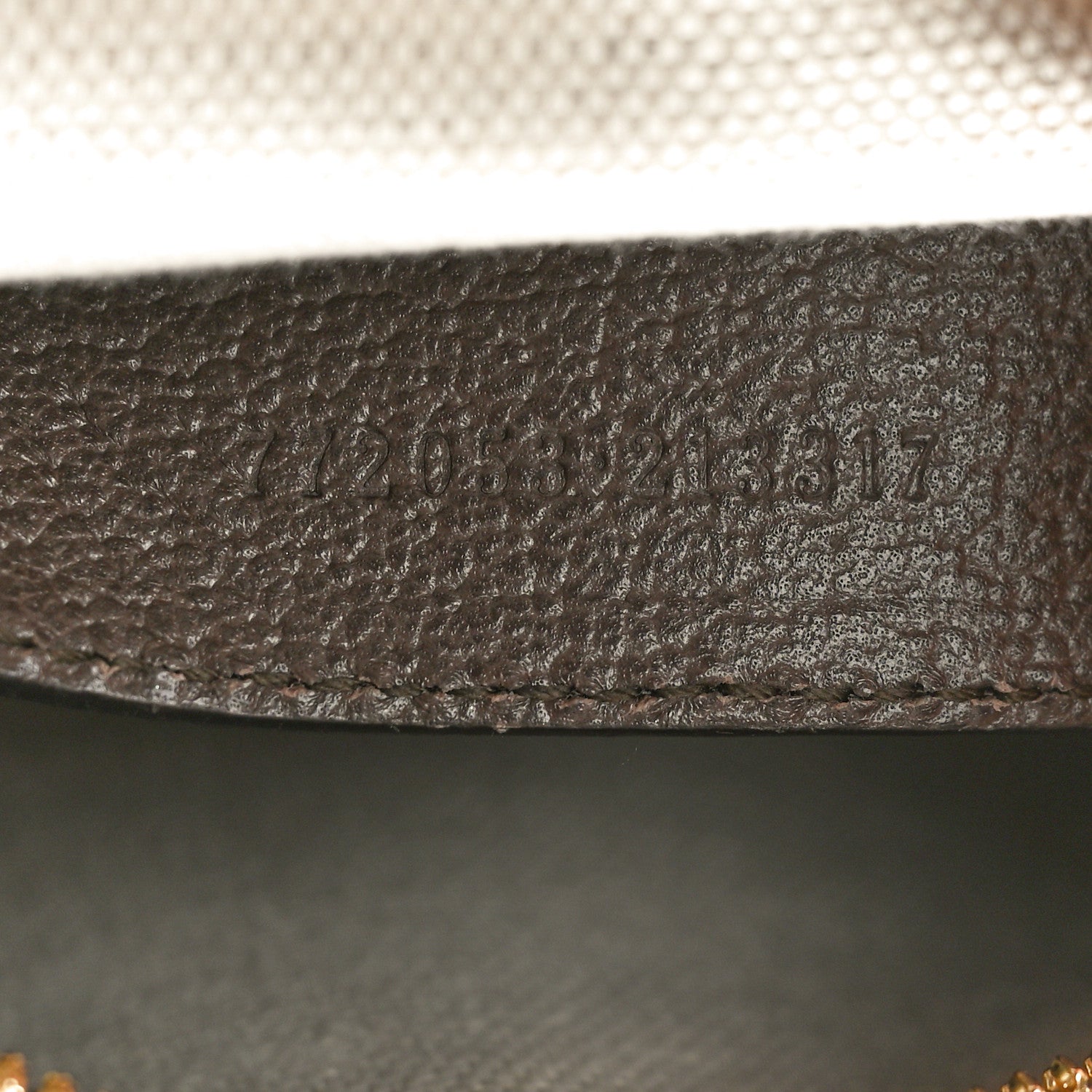 Gucci GG Supreme Monogram Textured Dollar Calfskin Web Mini Ophidia Top Handle Bag Beige Ebony New Acero 7 of 10