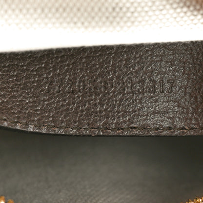 Gucci GG Supreme Monogram Textured Dollar Calfskin Web Mini Ophidia Top Handle Bag Beige Ebony New Acero 7 of 10