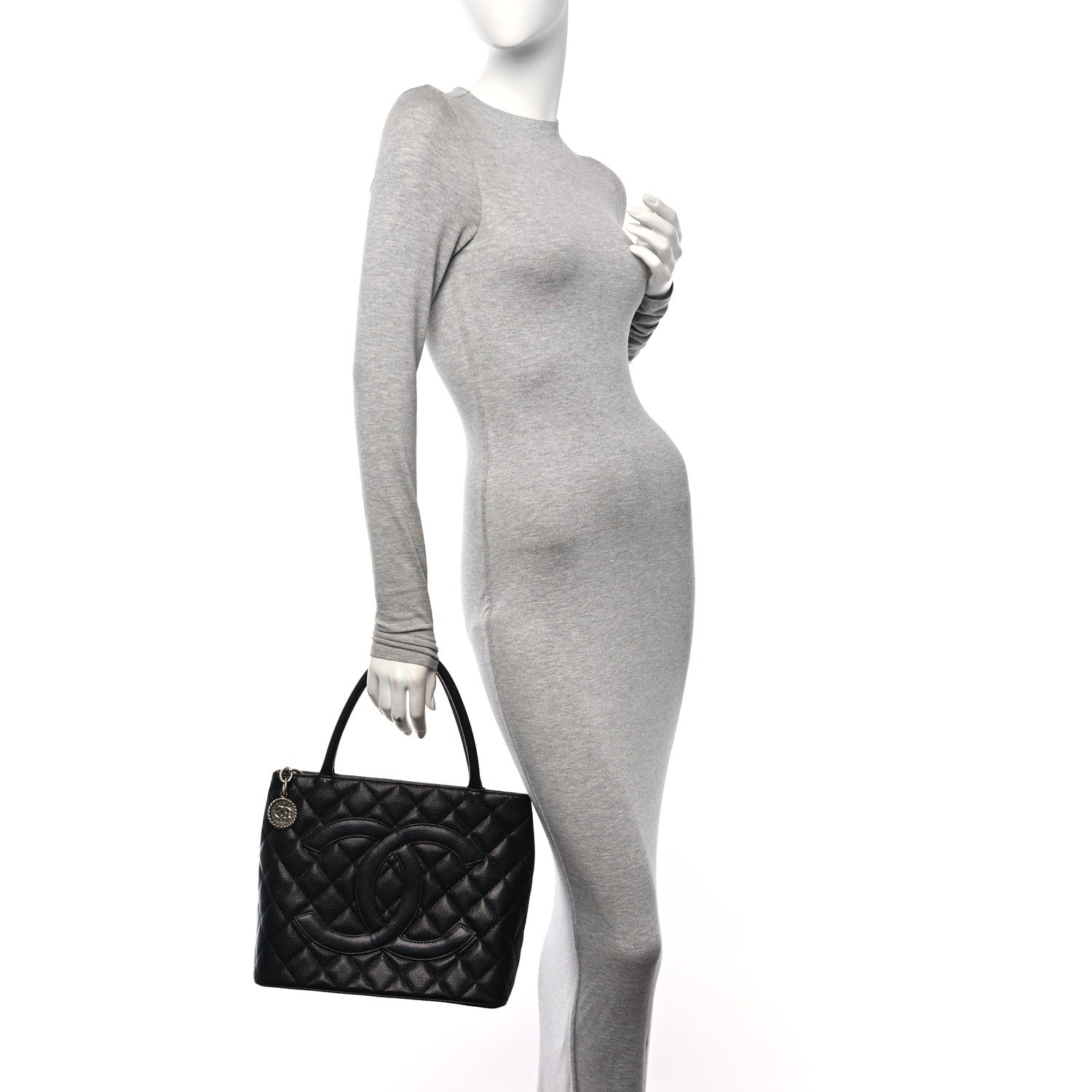 Chanel Caviar Quilted Medallion Tote Black 2 of 10