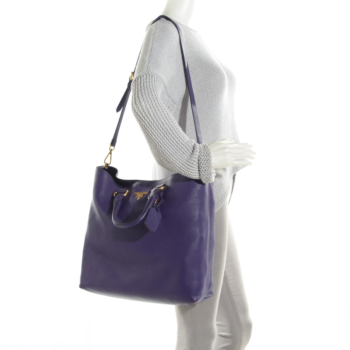 Vitello Daino Tote Viola