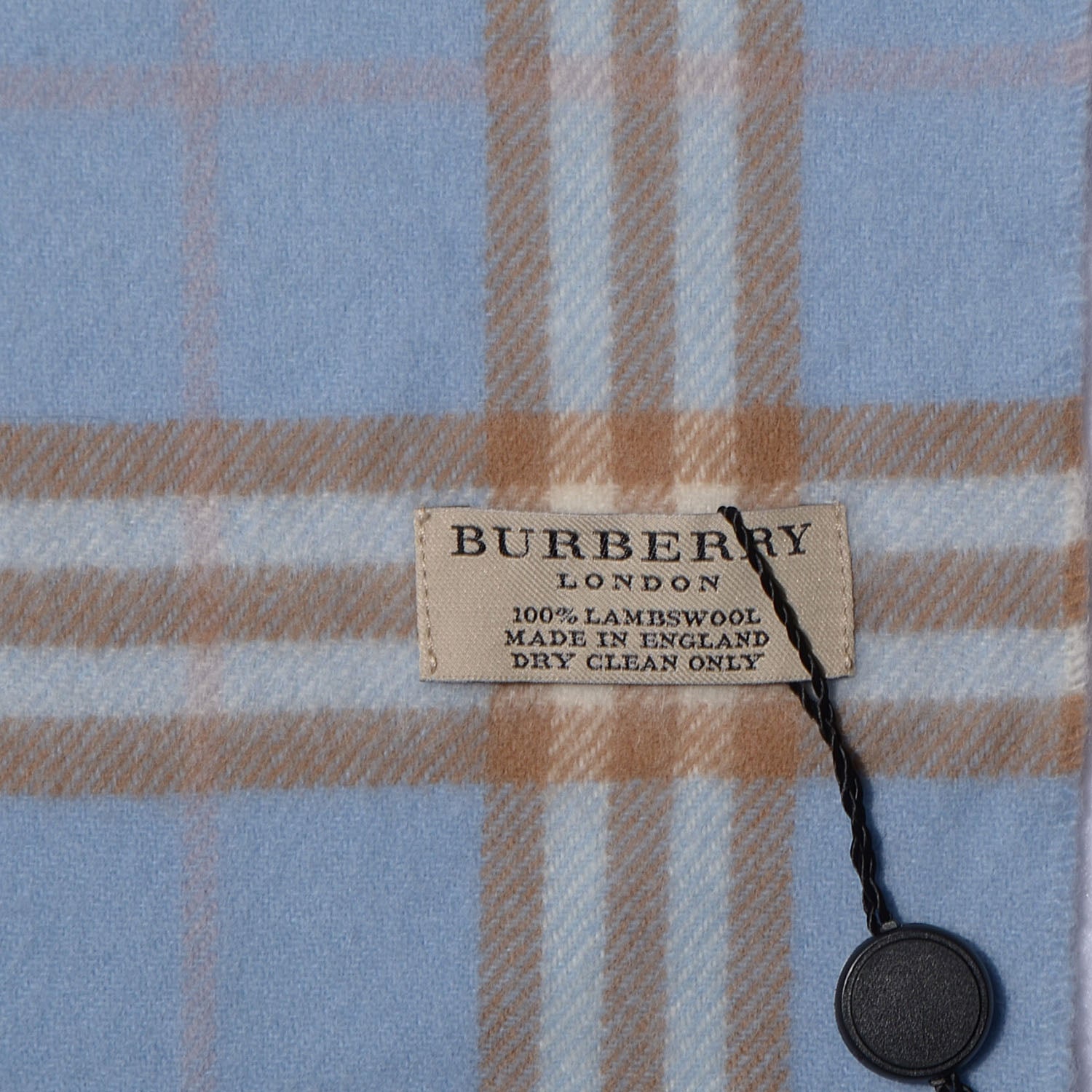Burberry Wool Nova Check Scarf Blue 4 of 4