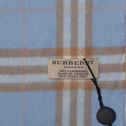 Burberry Wool Nova Check Scarf Blue 4 of 4