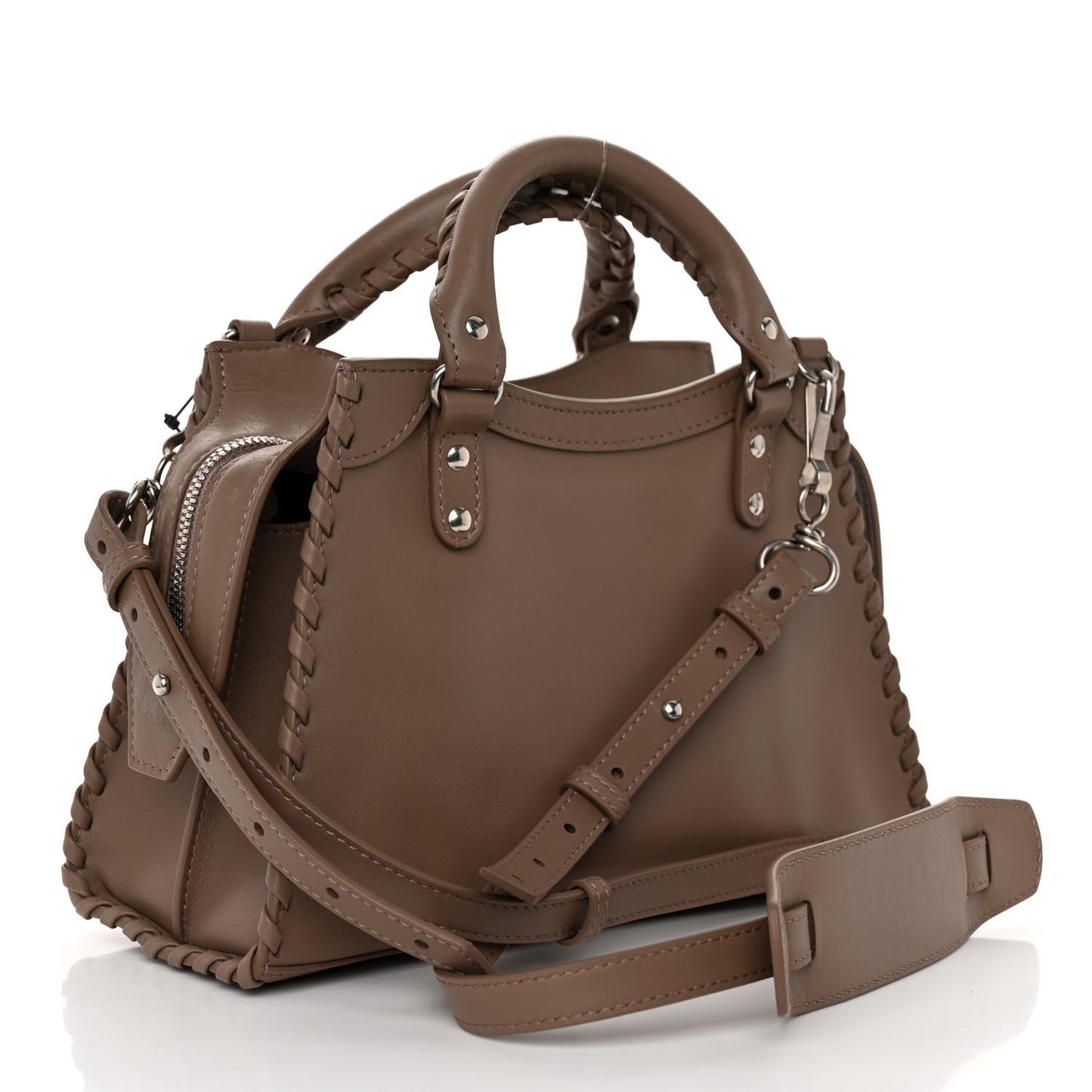 Smooth Calfskin Silver Hardware XS Neo Classic City Dark Mink Grey