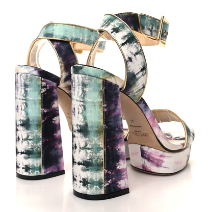 Jimmy Choo Satin Tie Dye Jax 125 Sandals 41 41 Multicolor 4 of 7
