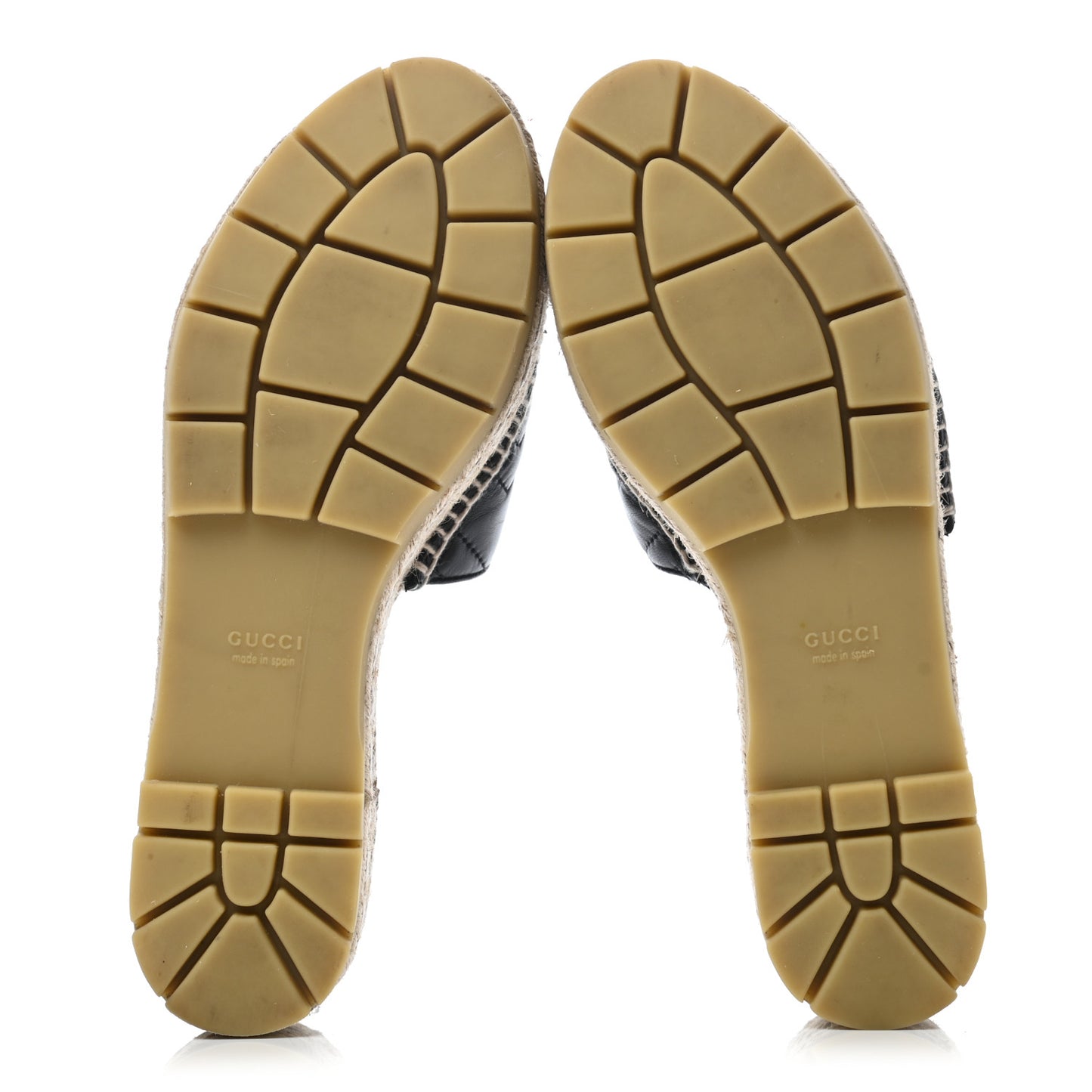 Nappa Matelasse GG Marmont Platform Espadrille Slide Sandals 39 Black