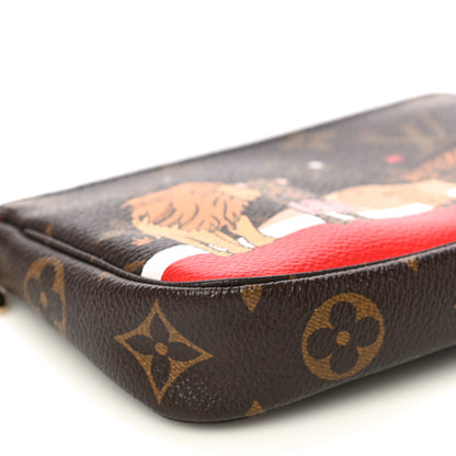 Louis Vuitton Monogram 2018 Christmas Animation Mini Cats Pochette Accessories 7 of 11