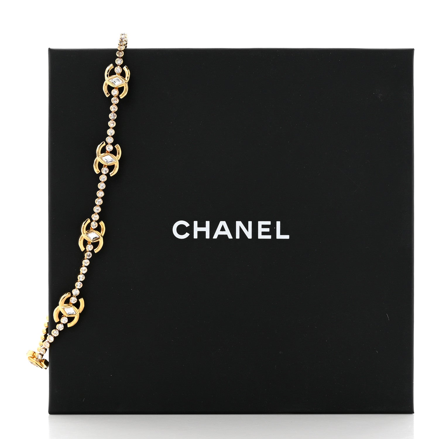 Chanel Metal Crystal CC Marquise Choker Gold 6 of 6